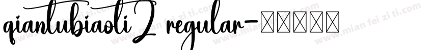 qiantubiaoti2 regular字体转换